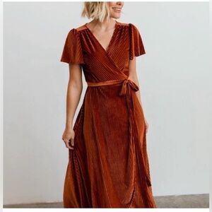 Baltic Born Rust Velvet Dress